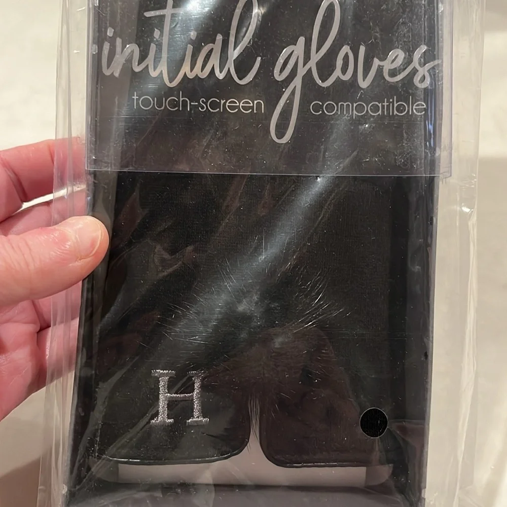Mud Pie INITIAL KNIT GLOVES / H&N/NIB